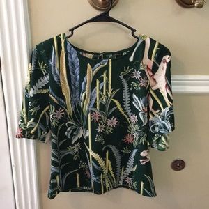 Whimsical animal print Ann Taylor top